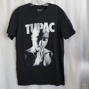Men's Tupac Praying Hands Black T-Shirt NWT XL